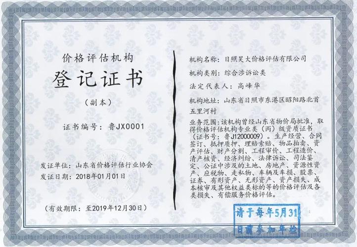 代购平台资质证书示例